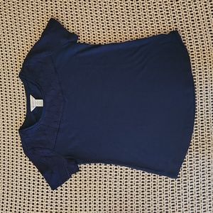 Liz Claiborne SS Lace Yoke Tee